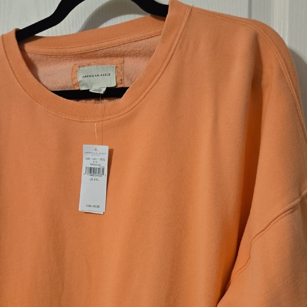 NWT American Eagle Outfitters Vibrant Peach Sweatshirt - Picture 4 of 4